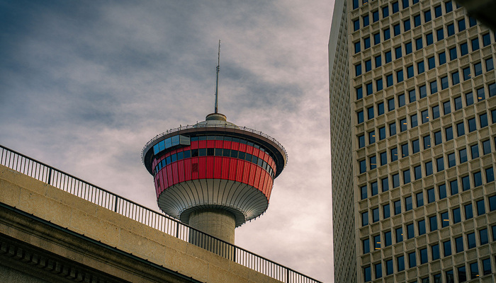Calgary Tower observation deck with city skyline views