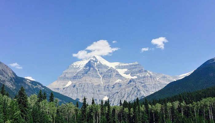 Mount Robson Provincial Park with towering peak and natural scenery